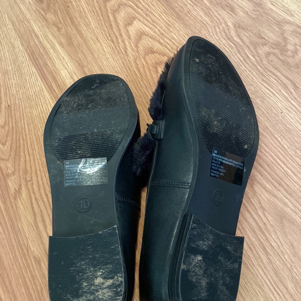 A new day black furry fuzzy chain loafers - Picture 4 of 5